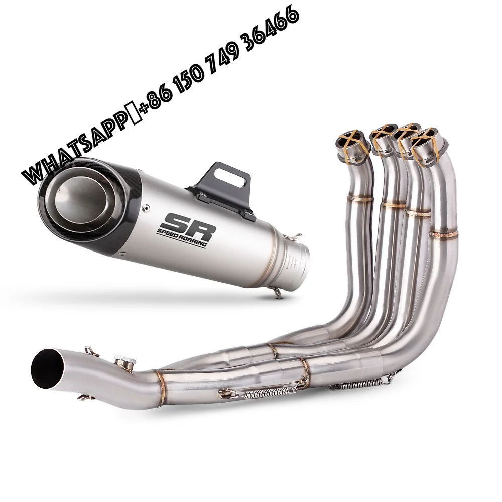 Motorcycle Full Exhaust System Escape for YZF R6 2006-2016 Modified Front Tube Link Pipe Connect 51MM Muffler