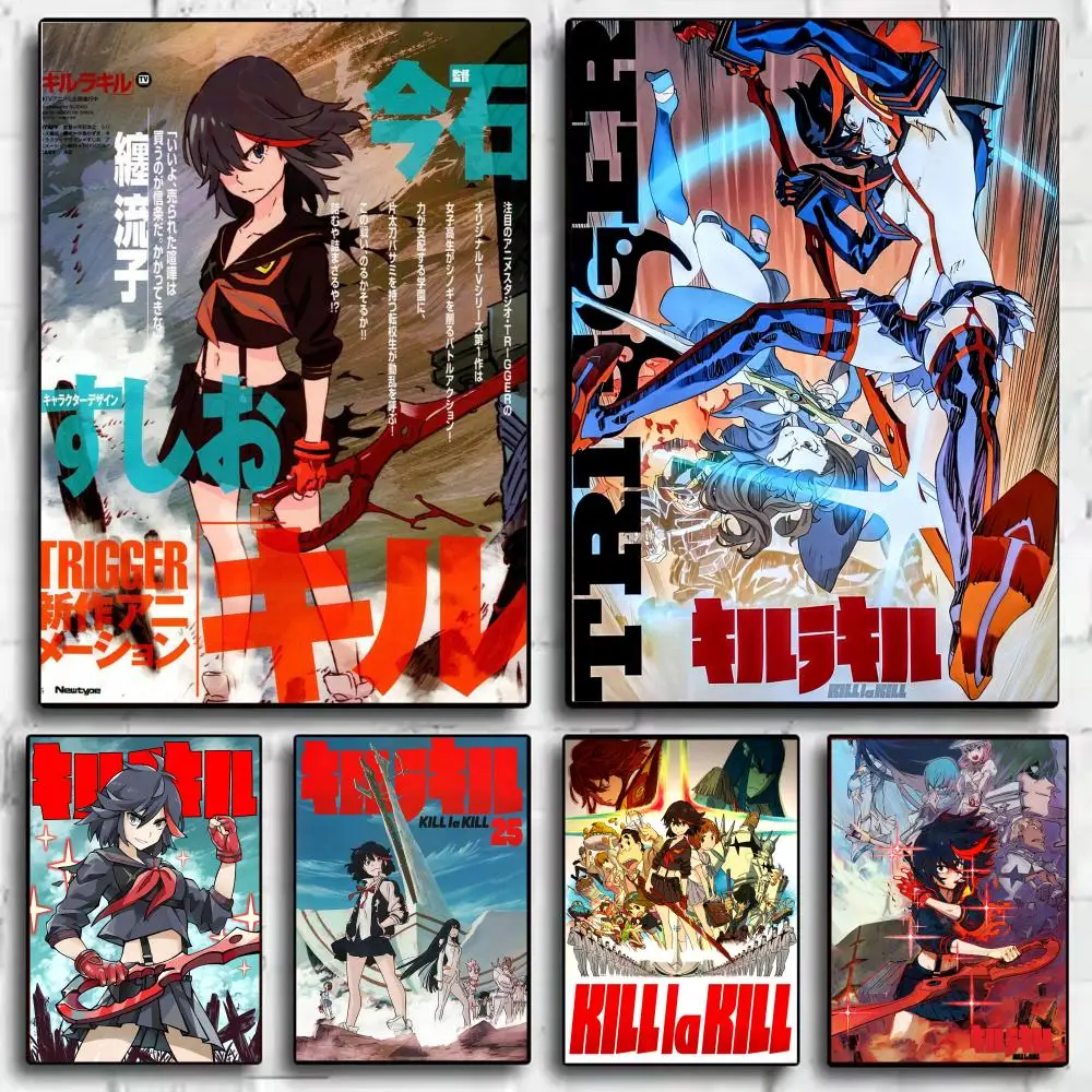 Anime K-KILL La KILL Poster Modern Minimalist Wall Art Prints for Bedroom Living Room Aesthetic Contemporary Decor Gift