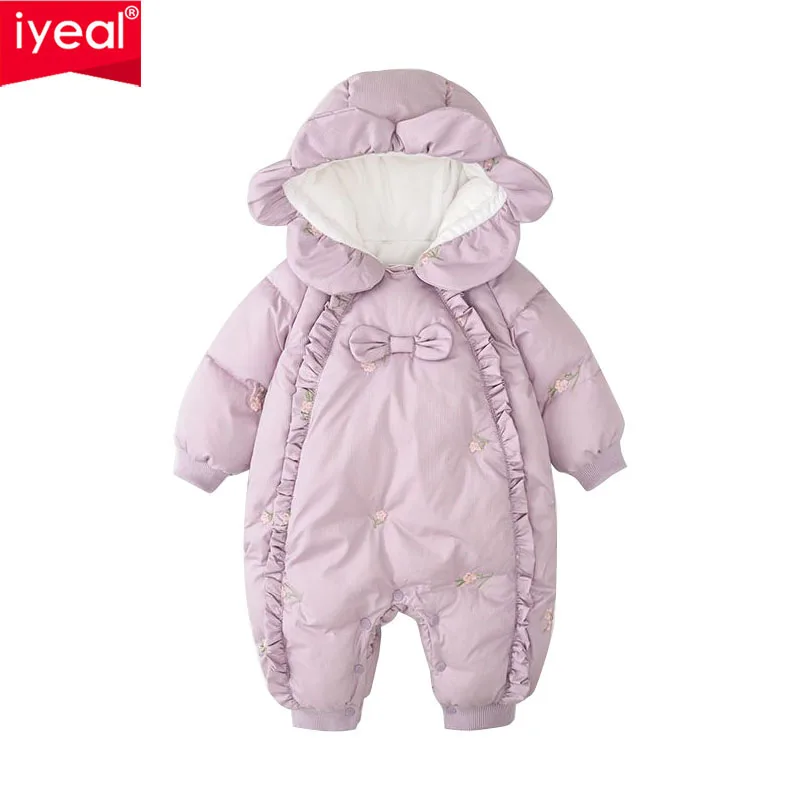 

IYEAL Princess Baby Girls Winter Clothes Jumpsuit Thickened Fleece Baby Warm Outdoor Cotton Clothes Winter Thick Warm Romper