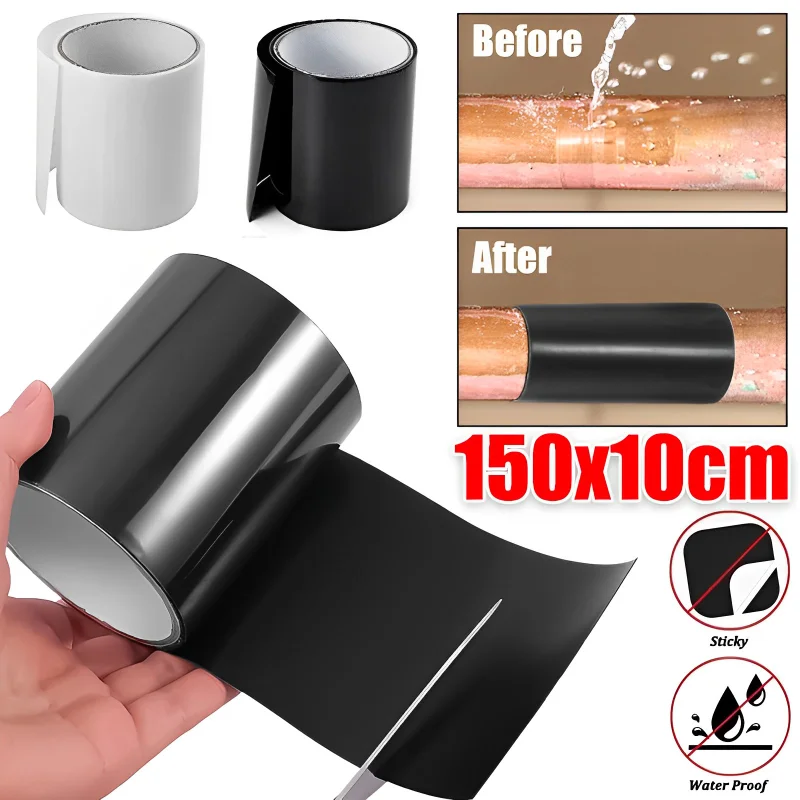 

150cm Powerful Waterproof Sealing Tape Stop Leaks Seal Repair Tape Self Adhesive Fix Tape Adhesive Insulating Duct Tape