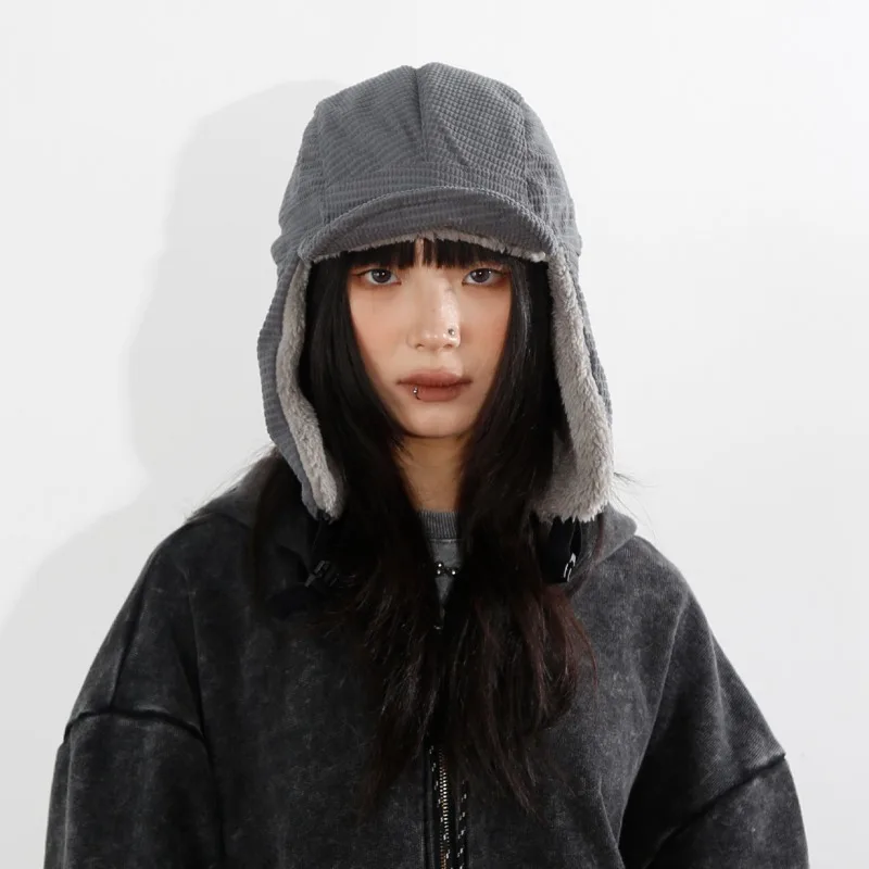 

Skullcap Autumn Winter Earmuffs Windproof Warm Hats Fleece Hats Pile Wool Hand Hats Women's Men's Outdoor Cycling Cap Gifts