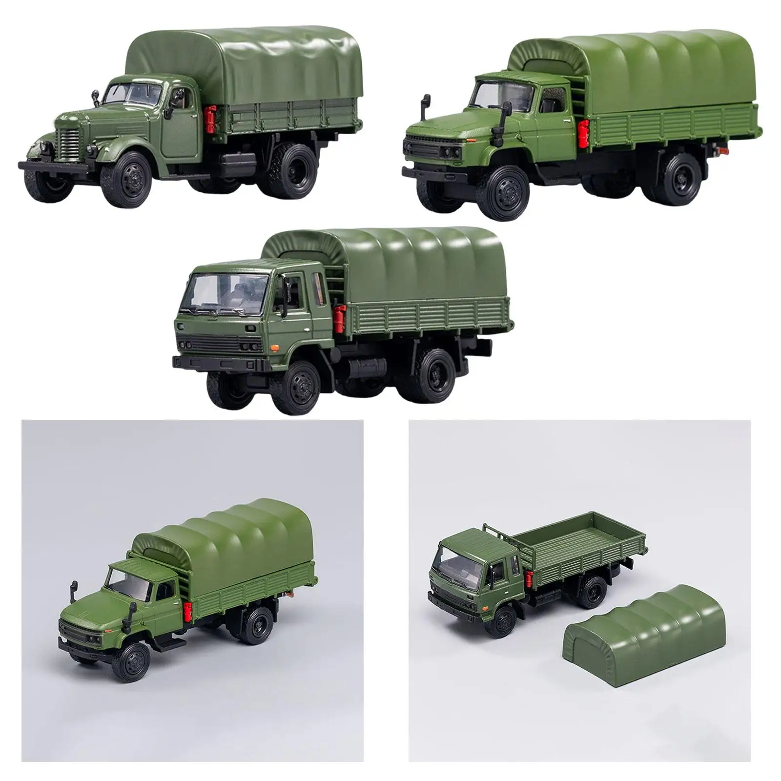 Hand Painted 1/64 Transport Vehicle Layout Scene S Gauge Desktop Ornament Decor