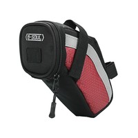 Bicycle Saddle Bag 1L Small Storage Black Cycling Seat Tail Rear Pouch Bag Accessory Kit Tool Reflective Cycling Accessories