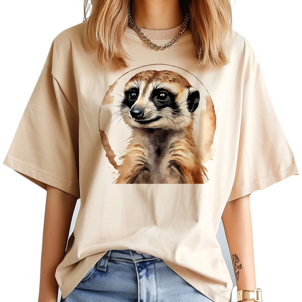 Meerkat top women Japanese harajuku summer Tee girl Japanese graphic y2k clothing