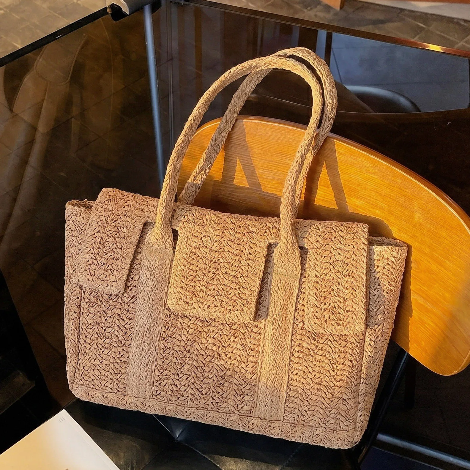 borsa-tote-da-donna-grande-capacita-in-paglia-intrecciata-stile-vacanza-al-mare-borsa-da-pendolare-forest-system-beach-sandal-tot-bag-2026-nuova
