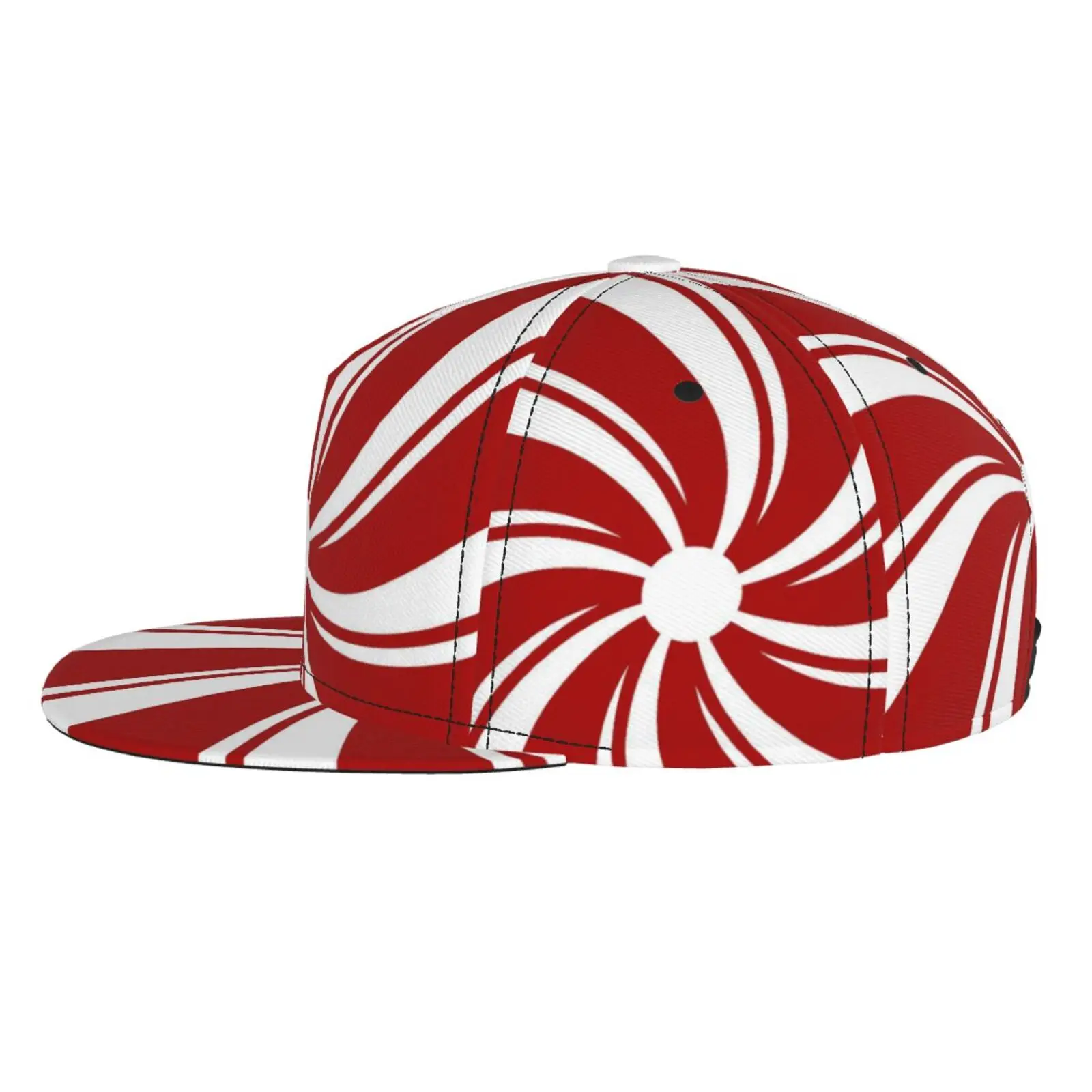Christmas Gingerbread Printed Flat Brimmed Hat Street Skateboarding Hip Hop Hat Outdoor Leisure Sunshade Baseball Hat Universal