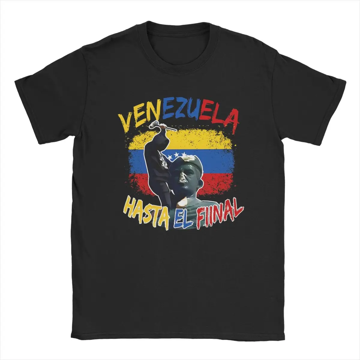 Men Venezuela Hasta El Final T Shirts Venezuelan 100% Cotton Clothing Fun Short Sleeve Round Neck Tee Shirt Summer T-Shirt