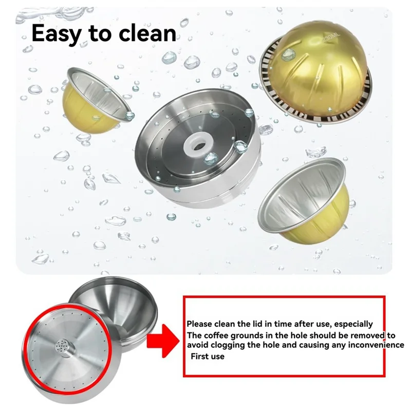 

B88B-DIY Stainless Steel Refillable Coffee Capsules For Nespresso Vertuo - Save & Sustain