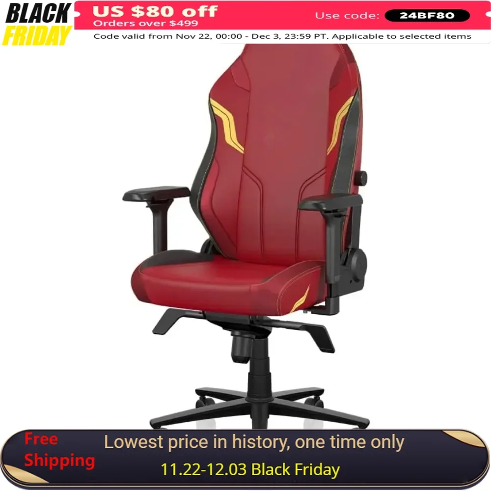 Computer Chair - Reclining, Ergonomic & Comfortable with 4D Armrests, Magnetic Head Pillow & 4-Way Lumbar Support, Gaming Chair