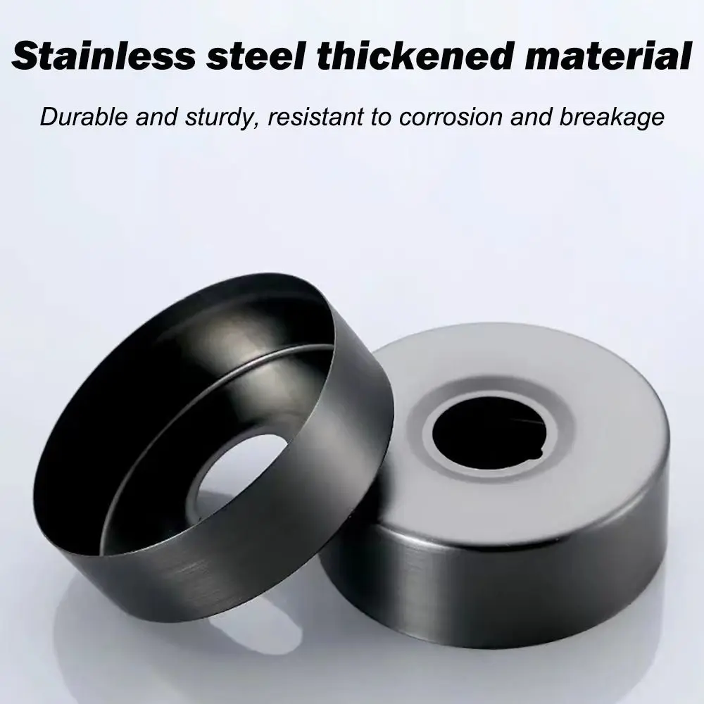 New Stainless Steel Shower Faucet Cover Grey Chrome Finish Faucet Decorative Cover Flange Cover Plate