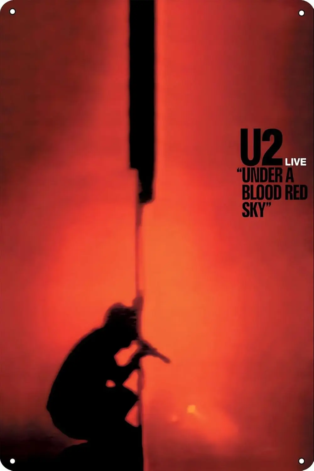 U2: Live at Red Rocks - Under a Blood (1983) Movie Poster Vintage Retro Metal Sign  Man Cave Home Wall Decor