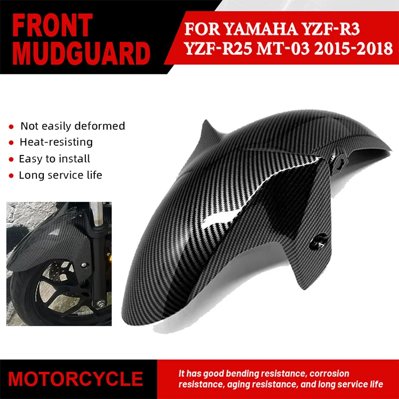 

Motorcycle Front Fender Mudguard Splash Dust Mud Guard For Yamaha YZFR3 YZF-R3 YZF-R25 YZFR25 MT-03 MT03 2015-2018