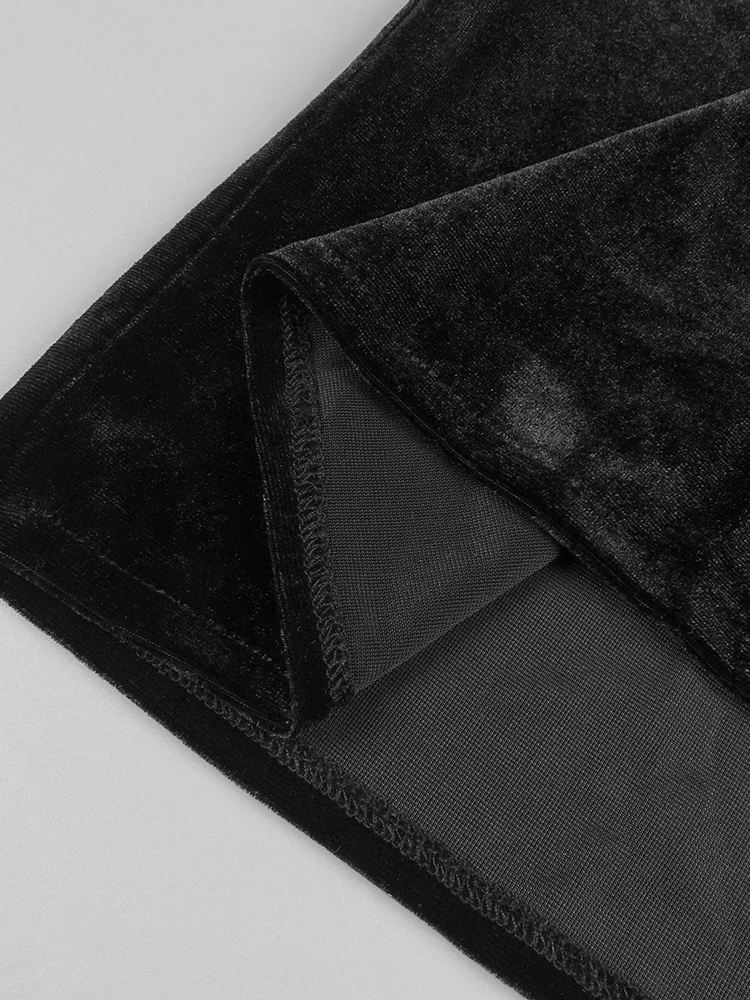 VC nuevo estilo sin mangas negro cristal perla recortado vestido de cuello redondo elegante vestido de verano para la noche de cita