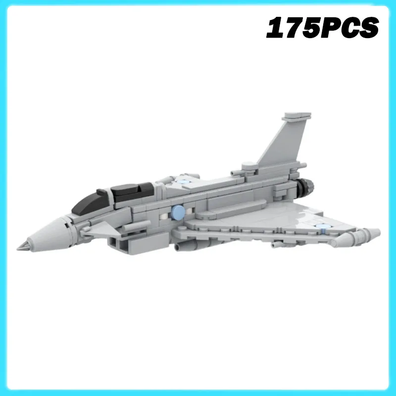 

175PCS MOC-244032 Eurofighter Typhoon T1 Fighter Aircraft Military Model Building Blocks Bricks Creative Assembly Toy Kids Gift