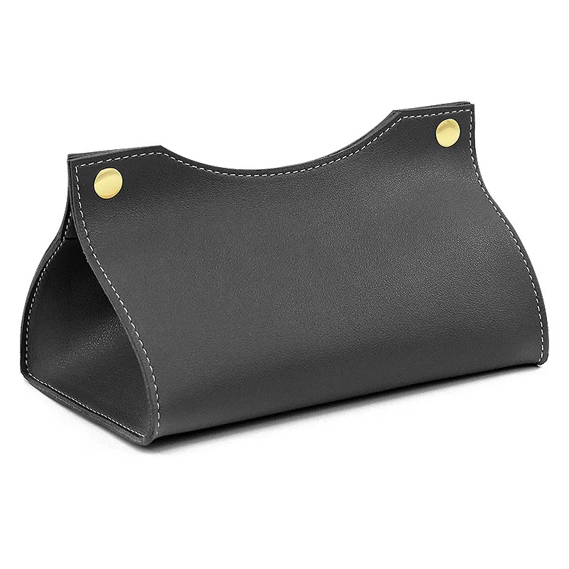 Tissue Box Halter Hause Wohnzimmer Kaffee Tisch Desktop Einfache Serviette Box Küche Lagerung Papier Box PU Leder Organisatoren – Detail 13