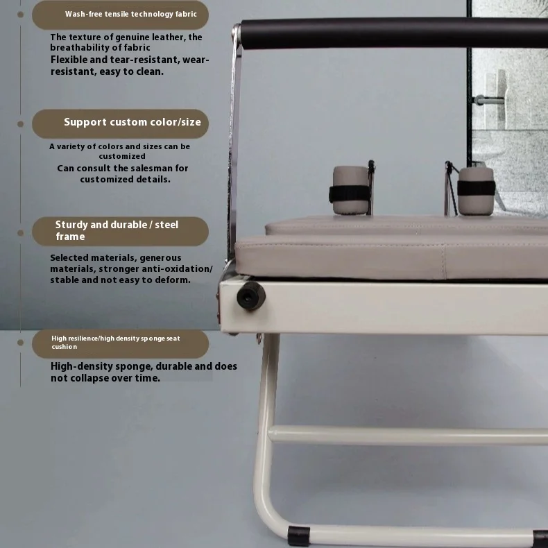 OEM Customizable Multifunctional Indoor Fitness Equipment Steel Material Pilates & Yoga Folding Bed - Image 3