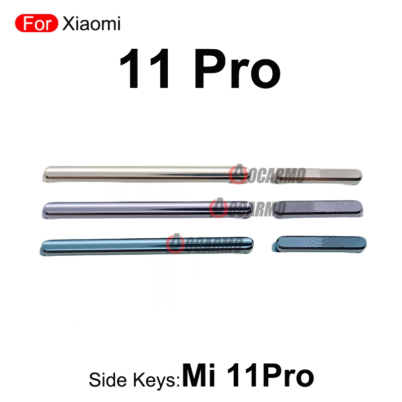 For Xiaomi 11 Pro Lite Mi 11Pro 11Lite Power on/ off Volume Buttons Side Keys Replacement Parts