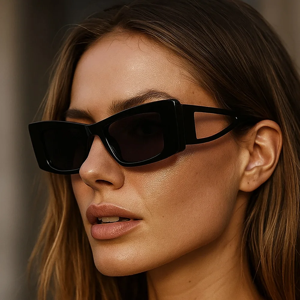 نظارات شمسية على شكل عين القطة، نظارات شمسية مربعة مجوفة، تصميم العلامة التجارية للرجال، نظارات شمسية نسائية مقاومة للرياح، نظارات شمسية لركوب الدراجات #1