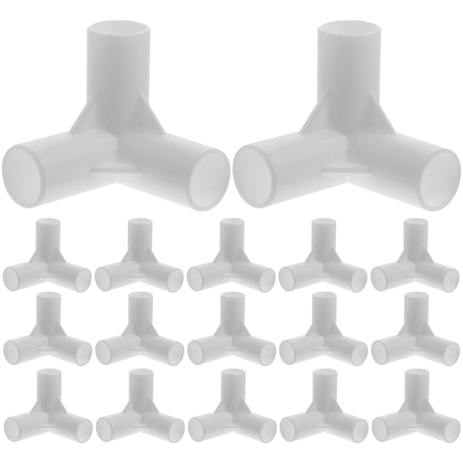 

20 Pcs Canopy Replacement Parts Tee Joint Tents Fittings Kit 3 Way Pole Connector White