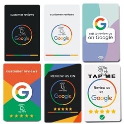 Google Review Tap Cards Tap for Instant Reviews - All Phones NFC Enabled Mobile Phone Compatible - Reusable Smart Tap NFC