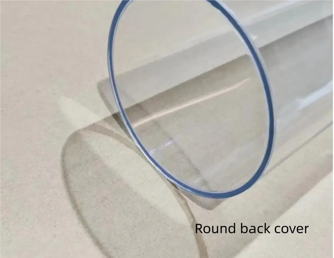 1 個 Naxilai 19.68 インチロング透明プラスチックチューブキャップ付き密封底 PC 収納チューブ硬質硬質水チューブ