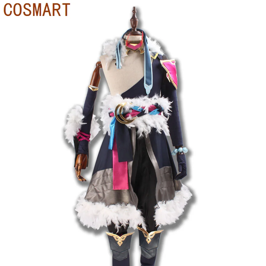 COSMART Game LOL Shieda Snow Moon Kayn Cosplay Costume Kayn Pure Moon Cosplay Halloween Uniform Men Carnival Party Outfits