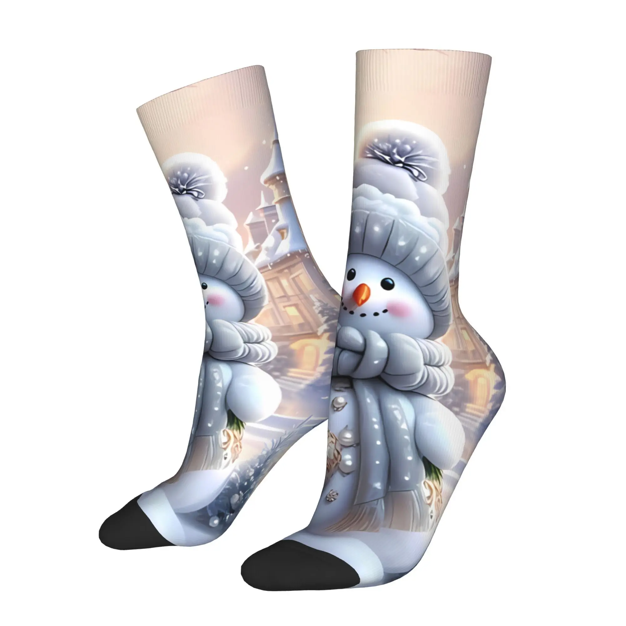 

Snowman Winter Sock Printed Man Polyester