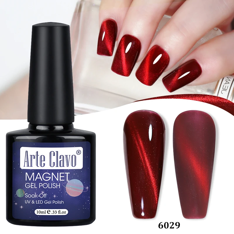 Arte Clavo Błyszczący Transparentny Żel Magnetyczny Kocie Oko Nowy Jednorożec Auroras Lakier do Paznokci Żelowy Holograficzny Efekt Hybrydowy