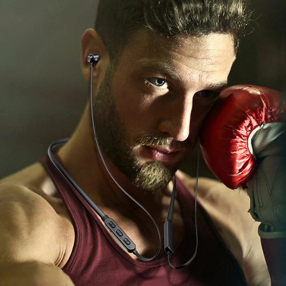 

1Pcs Wireless Neck Hanging Earphone Sports 5.1 Headset Sweatproof Noise Reduction Wireless Earbuds for Outdoor Running Workout