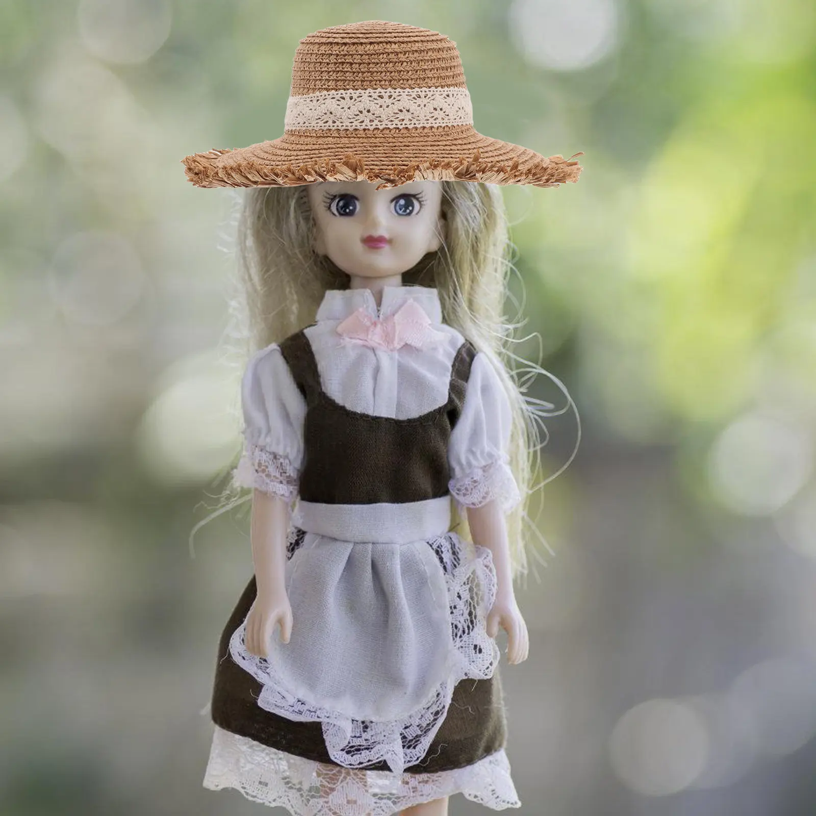 Sombrero pequeño de copa, miniatura, plegable, tejido, con lazo de encaje, suministros para manualidades, accesorio para fotos, sombreros pequeños para manualidades