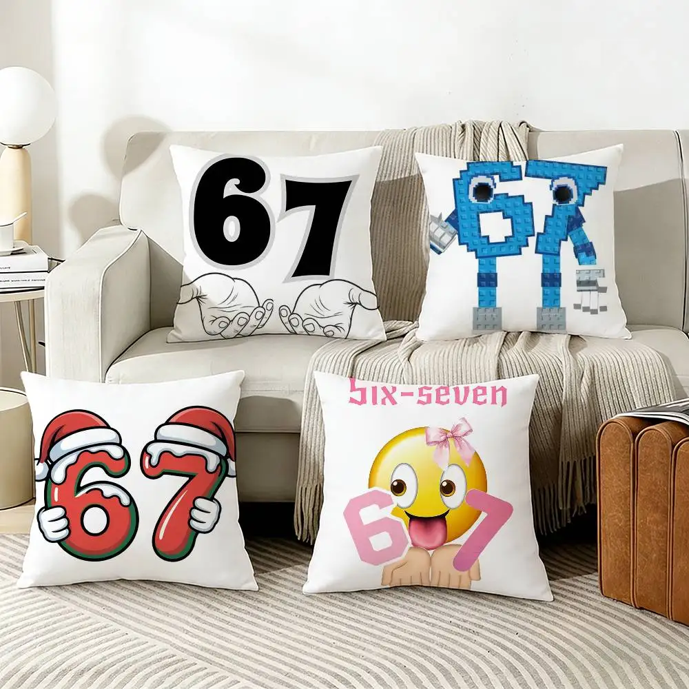 

Six Seven 67 Various Sizes Square Pillow Case For Car Home Bedchamber Decor