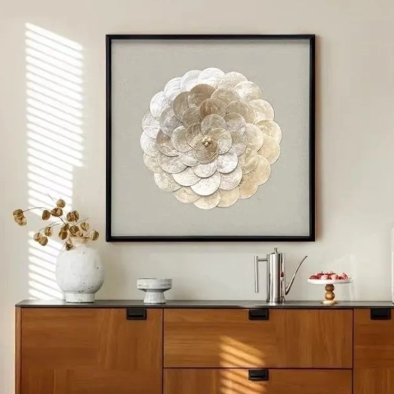 Modern Simple Painting Natural Shell Handmade Painting Living Room Unique Artistic Paintings Abstract Wall Art Home Decor