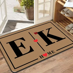 Couple Initials Personalized Entrance Mat Custom Entrance Doormat Welcome Bedroom Bedside Floor Mat Home Decoration Family Gift