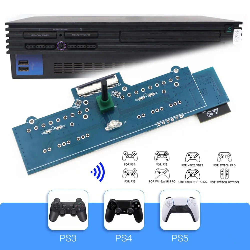 

For PS2 Fat Internal iBlueControlMod Bluetooth Wireless Controller Adapter Retro Receiver PCB Board For PS2 Fat Embeded Gamepad