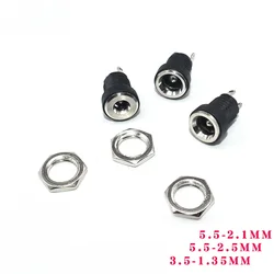 10PCS DC-022B 5.5x2.1mm 5.5 X 2.1 mm Female DC Power adapter dc jack connector DC022B DC power plug male 5.5*2.1mm 5.5*2.5 mm