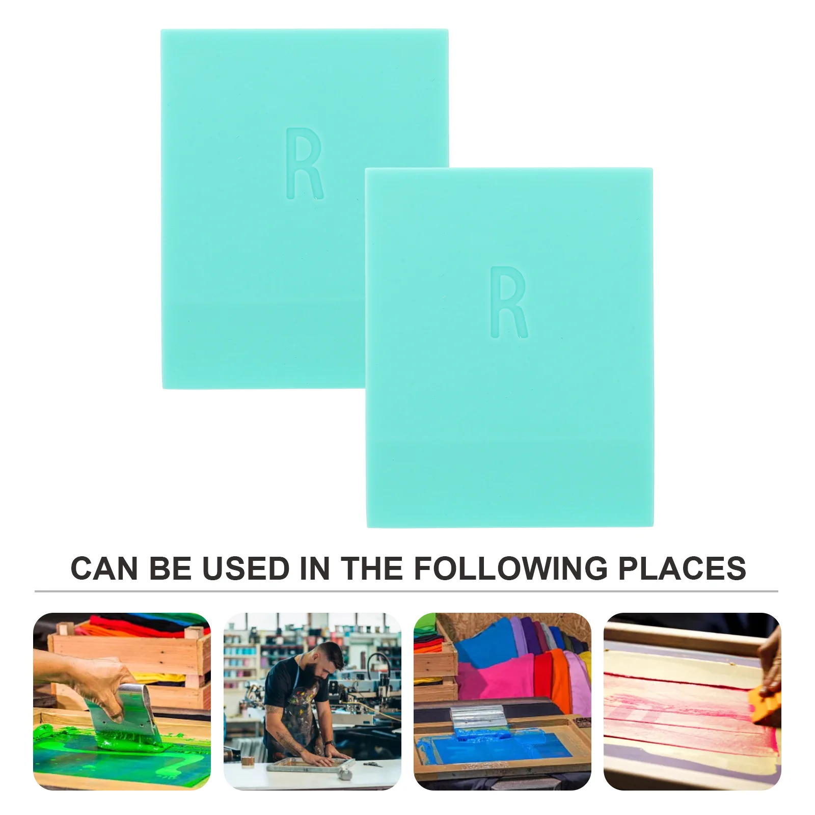 2 Pcs Screen Printing Squeegee for Home Tool Scrapper Ink Scraper Wear-resistant Board Scraping Rubber