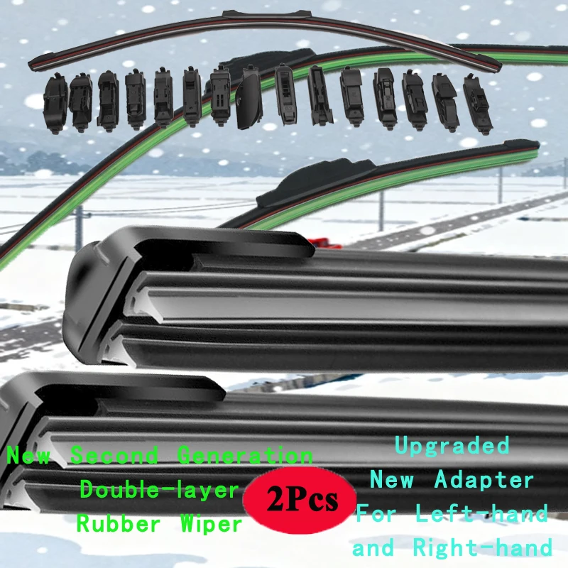 For GMC Canyon Holden Colorado RC 2004 2005 2006 2007 2008 2009 2010 2011 2012 Double Rubber Car Windshield Wiper Blades Winter