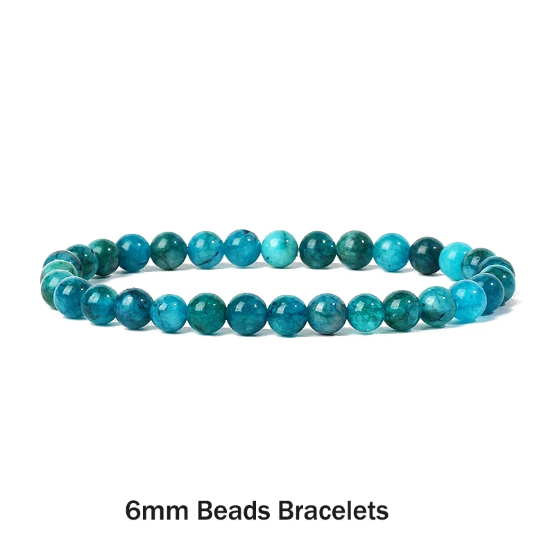 Original Apatite Beads Bracelets for Women Quartz Natural Stone Stretch Bracelet Men Chakra Yoga Healing Reiki Jewelry Wholesale