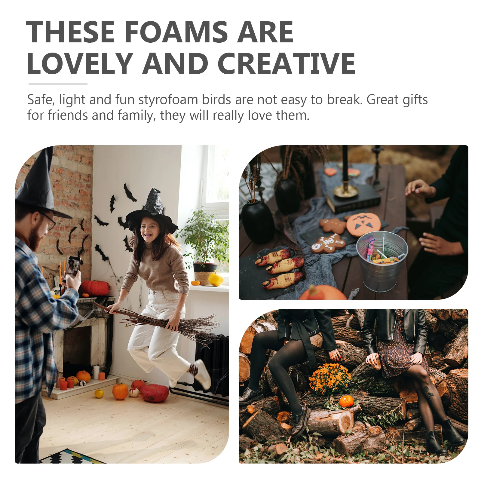 

10Pcs Foam Birds White Embryo DIY Painting Crafts Kids Creativity Development Christmas Decoration Bird Ornaments