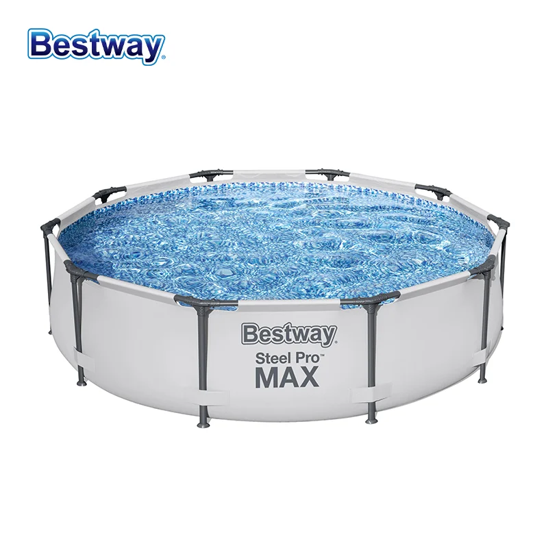 Bestway 56406 Swimming Pool Set, Above Ground Round Play Pool, Round Framed Swimming Pool, Above Ground Framed Swimming Pool
