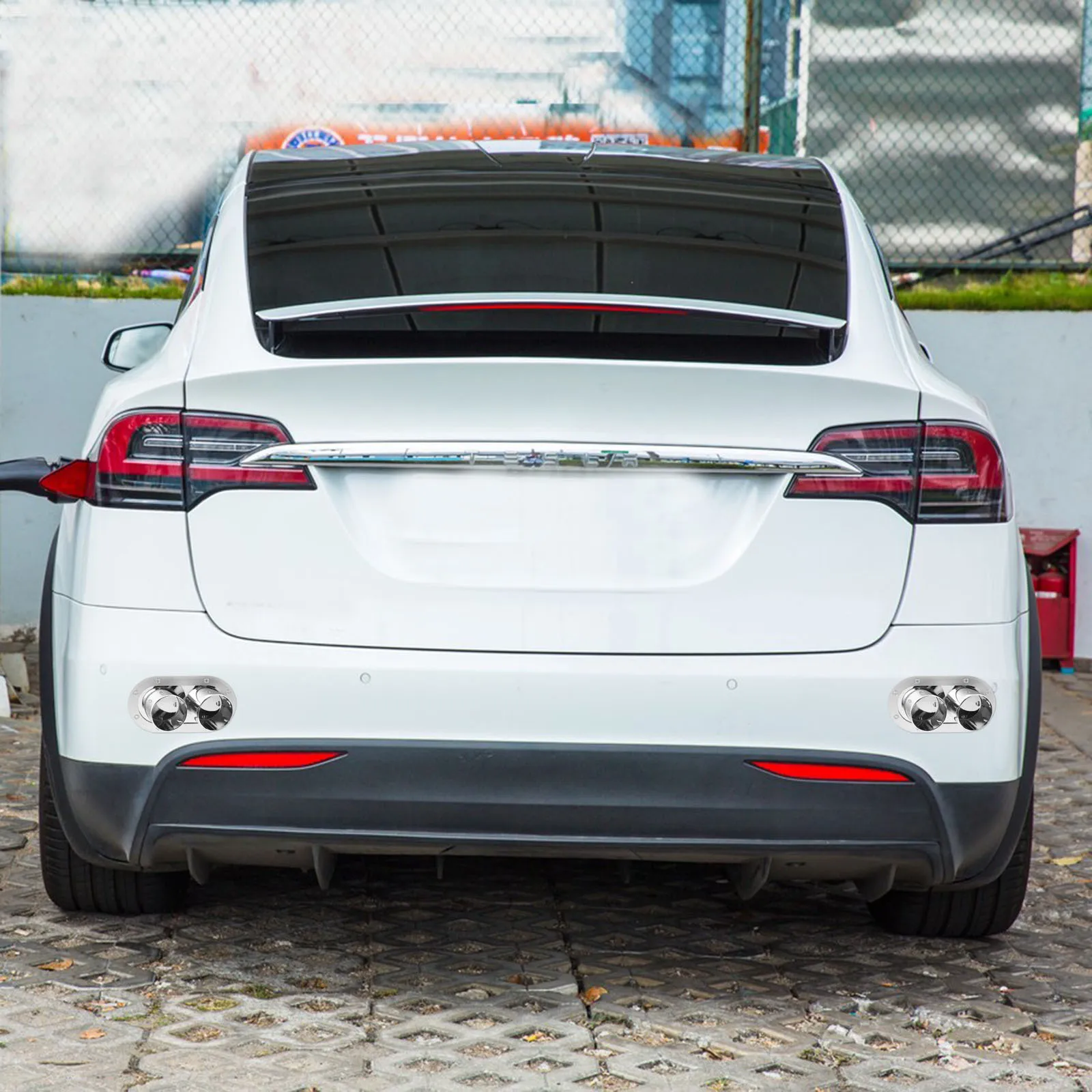 

Exhaust Pipe Decoration Sticker Durable Scratch Resistant Automotive Tail Simulated Muffler Universal Car Protection Bumper