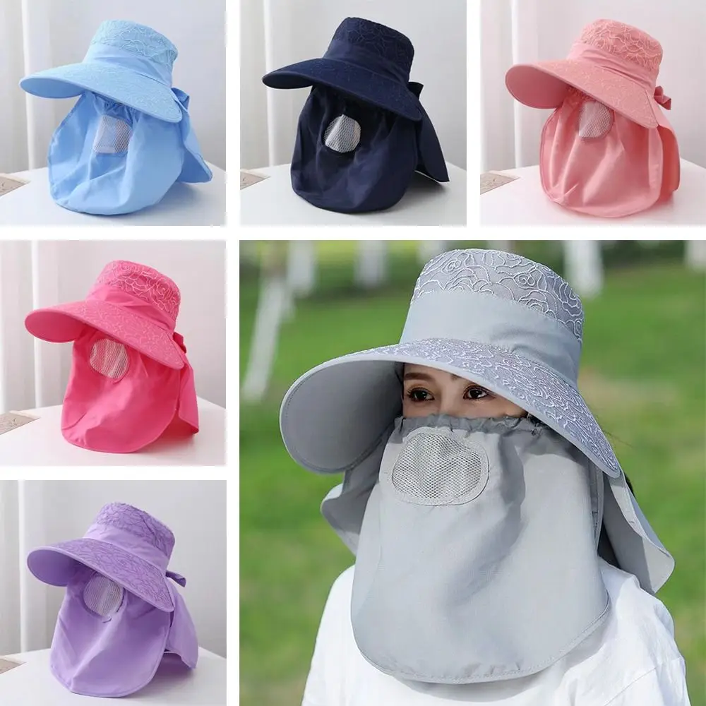 Summer Outdoor Fishing Hunting Hiking Hat Face And Neck UV Protection Protective Cover Ear Flap Women Hat