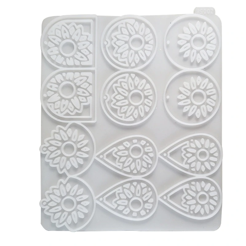 Pendant Silicone Mold Earrings Moulds Flower Jewelry Making Molds Silicone Keychain Moulds for Crafting Lover