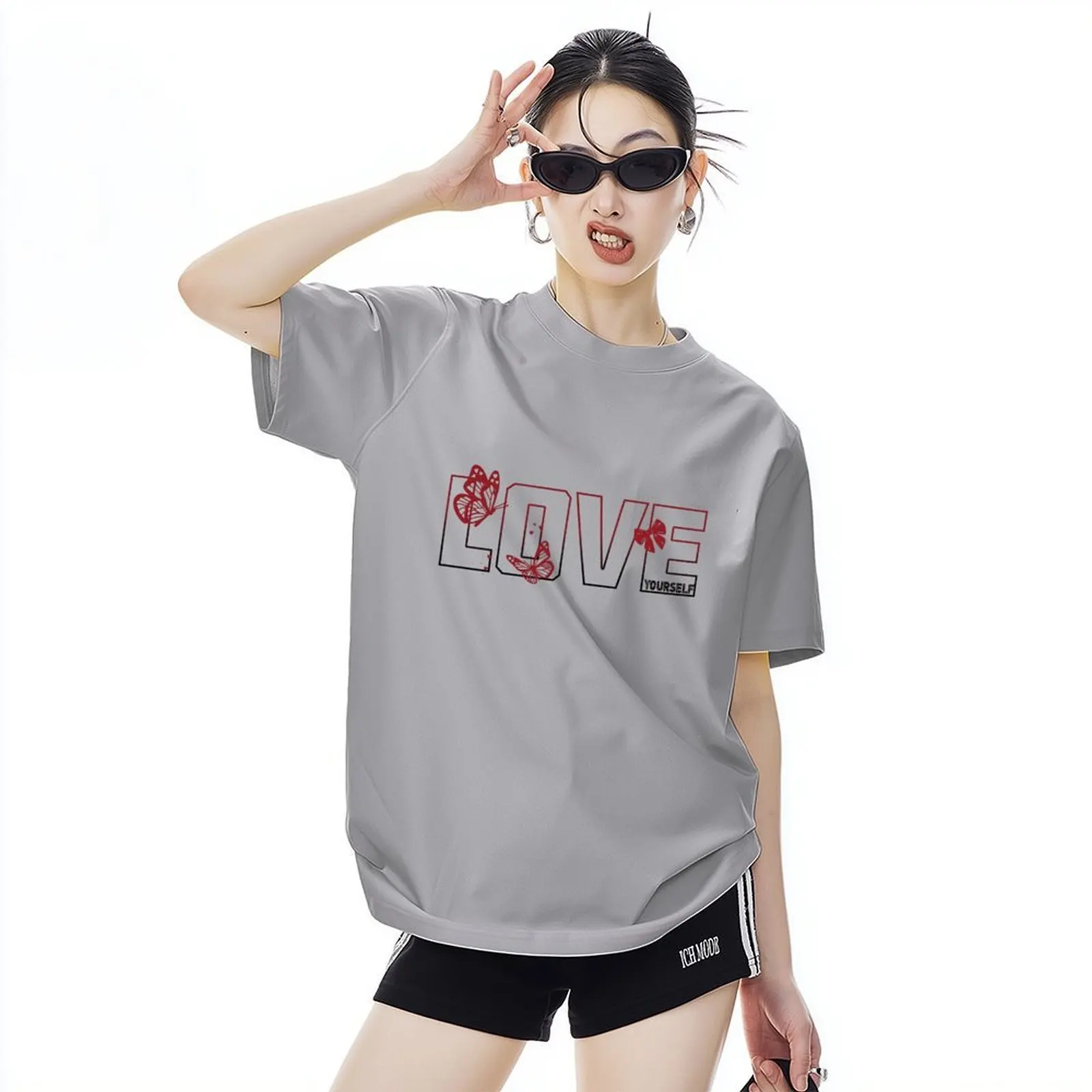 

Y2k Fashion Casual T-shirt 2025 Woman Clothes O-neck Tops Streetwear Girls Spring Summer Short Sleeve Tee Shirts Woman Clothes