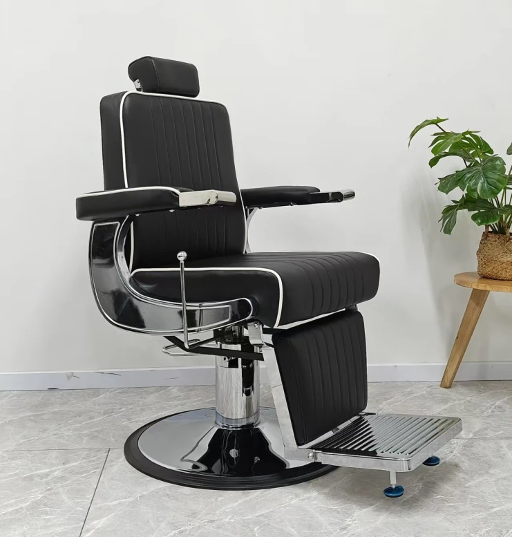 Wholesale Antique Heavy Duty Hydraulic Man Barber Chair Salon Furniture Contemporary Pu Leather 70 Luxury Salon Furniture Set