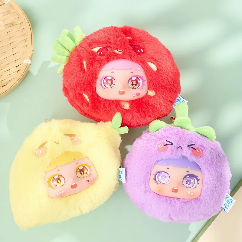 두두 베이비 과일 정원 시리즈 블라인드 박스 플러시 장난감 핸드 피규어 창의적 패션 키 체인 가방 펜던트 친구 선물용