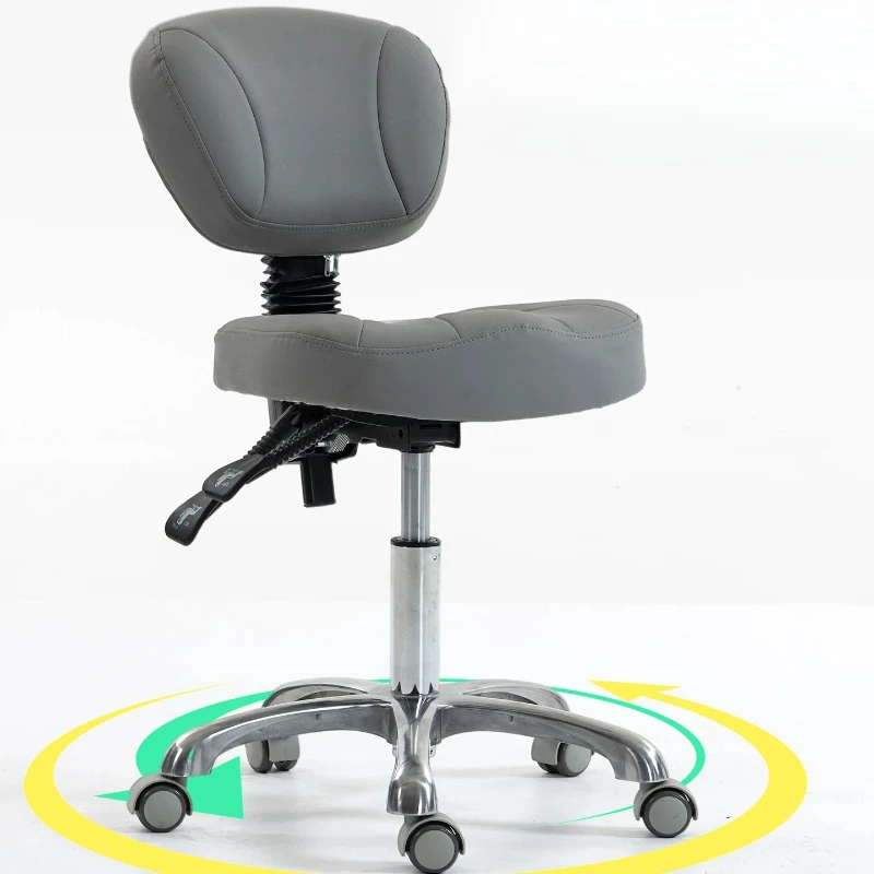 360° Swivel Reclining Dental Chair Orthopedic Nurse Stool High Resilience Foam Manicurist Lift Seat Nail Technician Professional