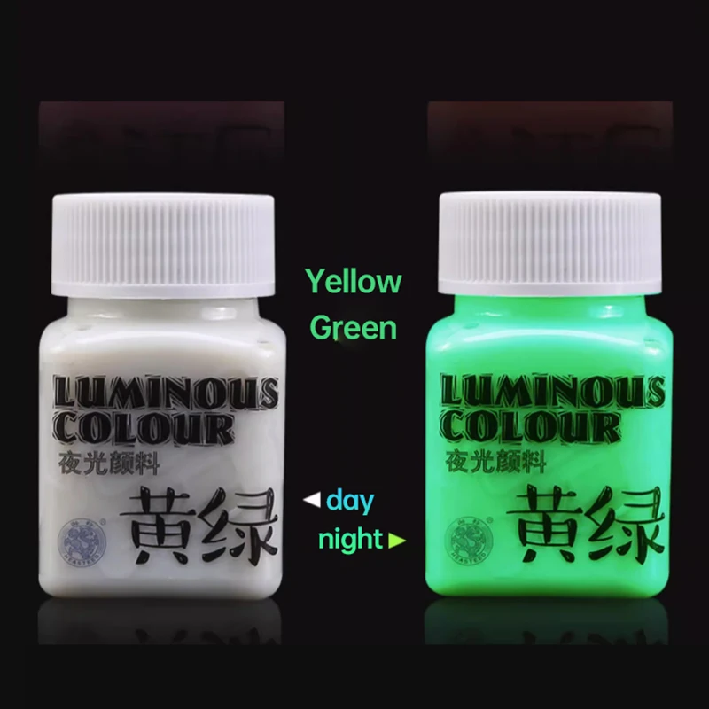 Fluorescent Acrylic Pigment 58ml Luminous Pigments Hand Painted DIY Textile Wall Light Absorbing Paints