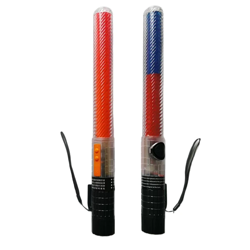 Portable LED Traffic Safety Wand Charging Command Stick Waterproof Magnetic Beacon Bright Emergency Lighting