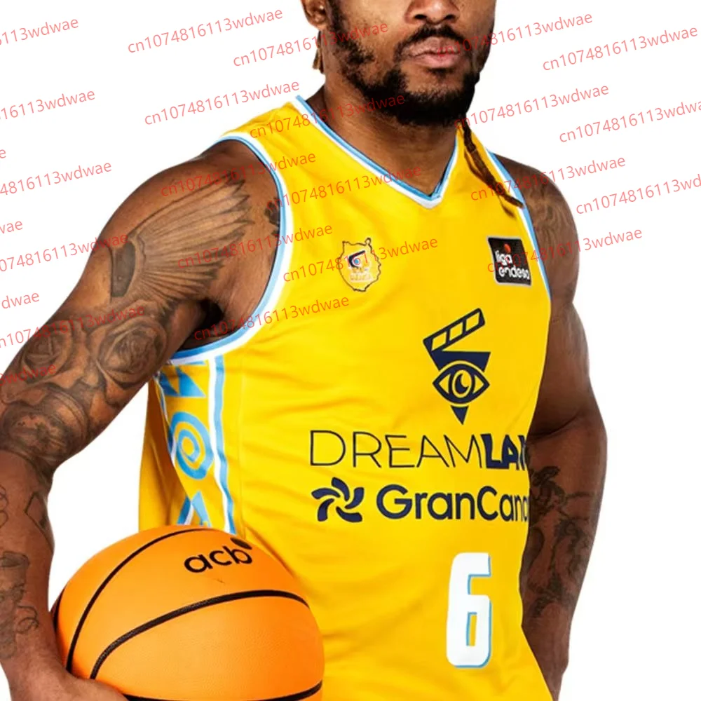 اسبانيا كرة السلة الدوري 26 جيرسي الرجال سترة رياضية غران كاناريا كرة السلة جيرسي كيت برايان أنغولا-روداس 24 سترة طفل جيرسي كيت